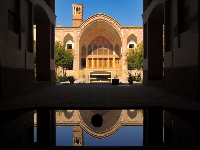 Beautiful Middle East Silk Road era palace - Kashan, Iran