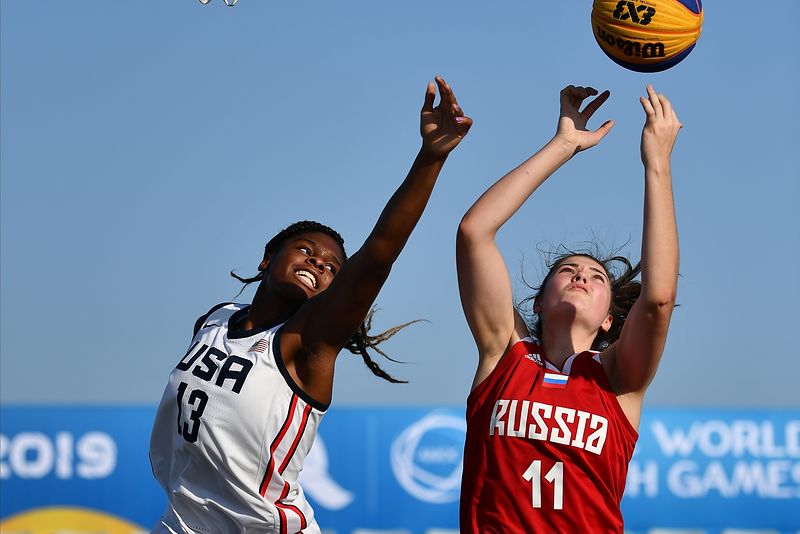 Women's 3x3 Beach Basketball: USA vs RUS
