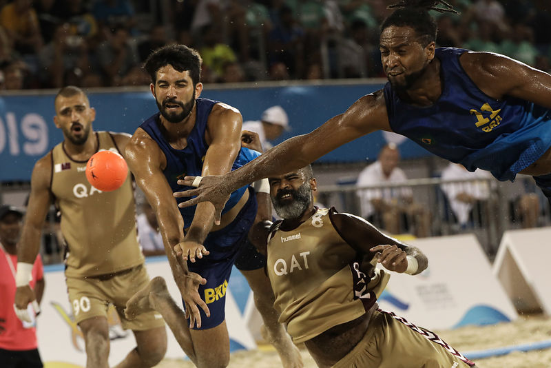 Men's Beach Hanball Semifinal: Brazil vs Qatar