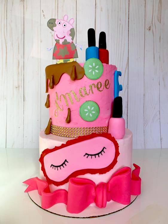 Peppa Pig Theme Cake by Sweet Cheeks Cake Bar