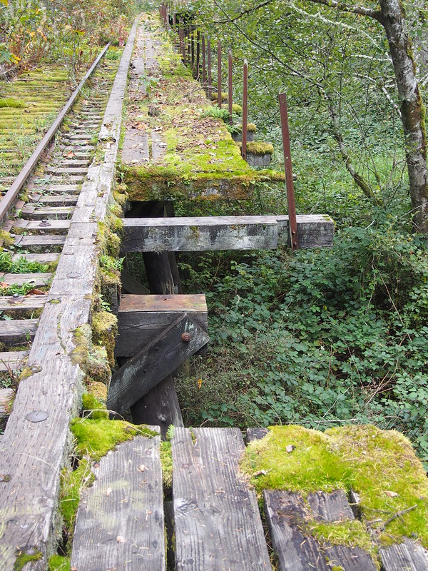 Abandoned Milwaukee Road Trestle: This used to connect both the old Weyerhaeuser mill and the Milwaukee Road's branch line to Everett to its Pacific Extension mainline.