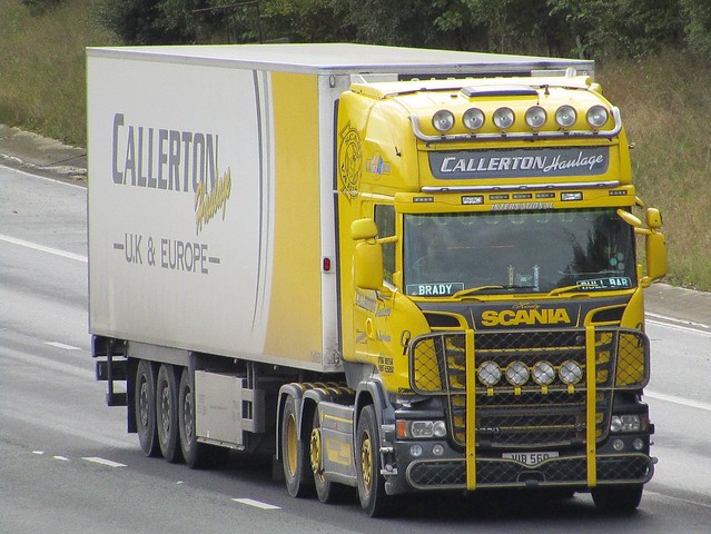 Callerton Haulage, Scania (VIB560) On The A1M Northbound