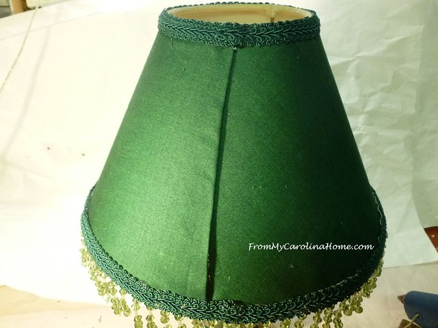 Recovering a Lampshade at FromMyCarolinaHome.com