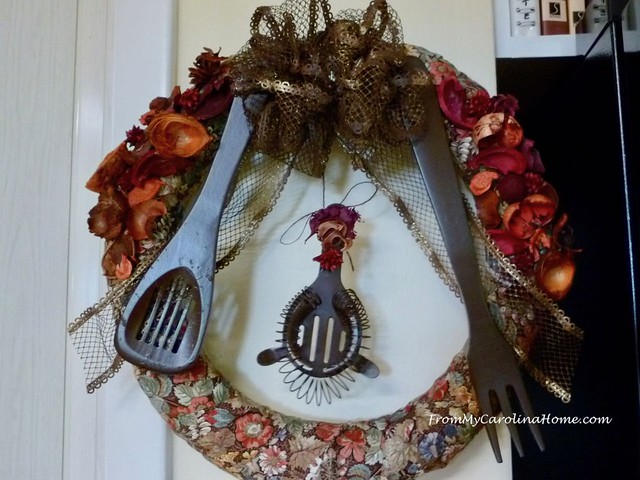 Autumn Jubilee Kitchen Wreath at FromMyCarolinaHome.com