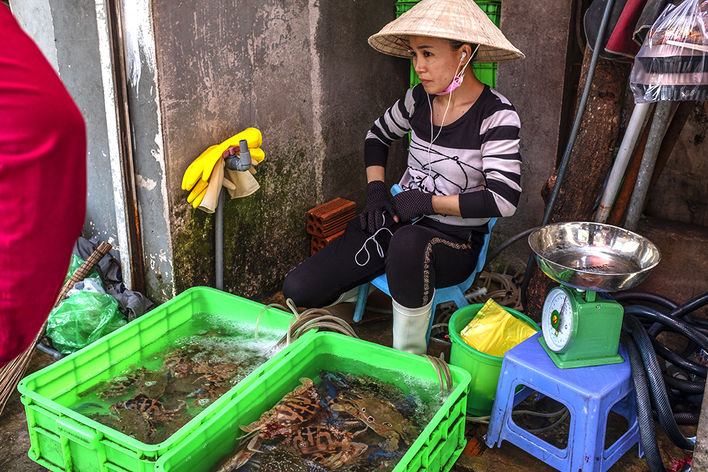 Seafood vendor near Front Beach--Vung Tau