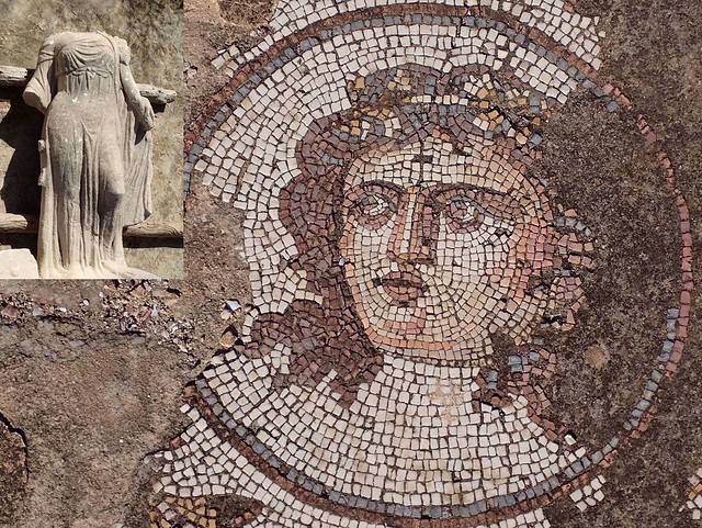 Her Knee. Bacchus Mosaic and a Statue of Idontknowhername, Pupput, Hammamet, Tunisia