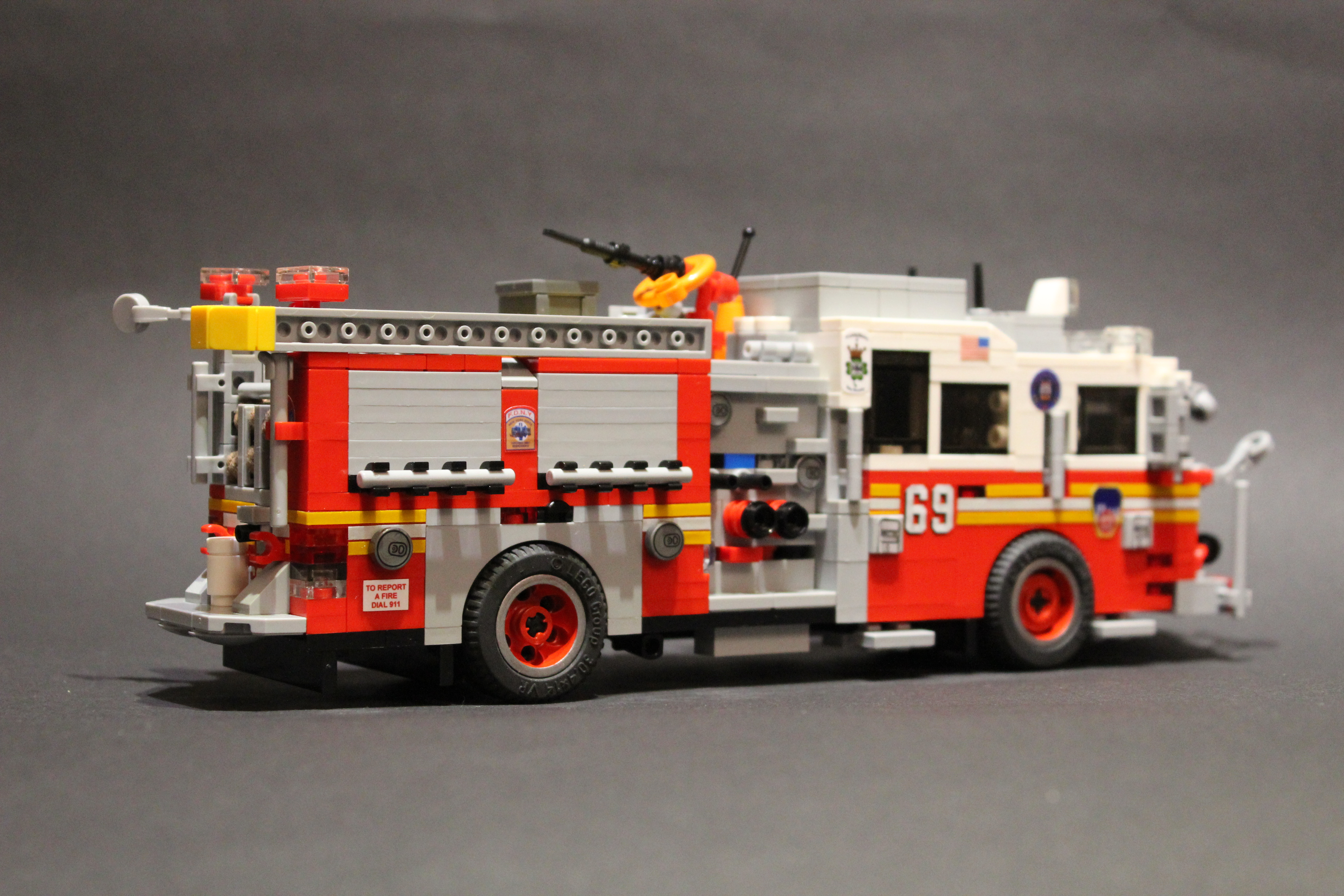 STICKERS ONLY Custom Lego Fire Truck Rescue INSTRUCTIONS 