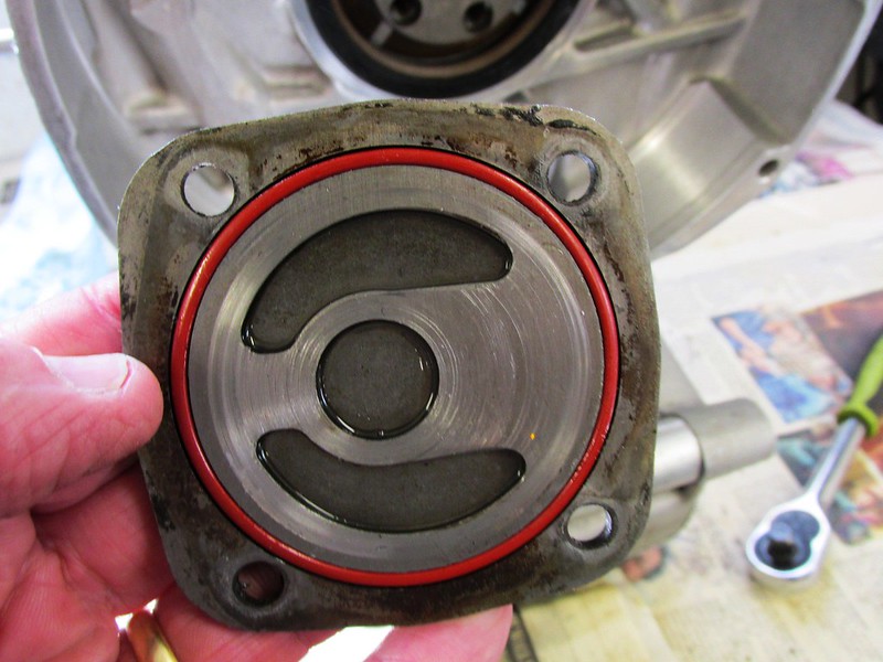 Oil Pump Cover Has O-ring in Groove On Back of the Cover