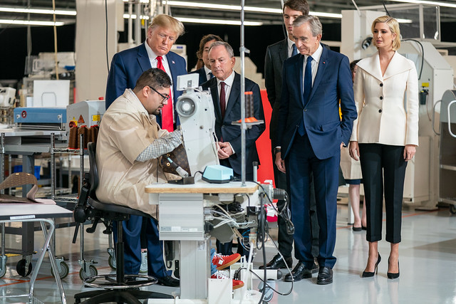 President Trump Visits the the Louis Vuitton Workshop - Rochambeau