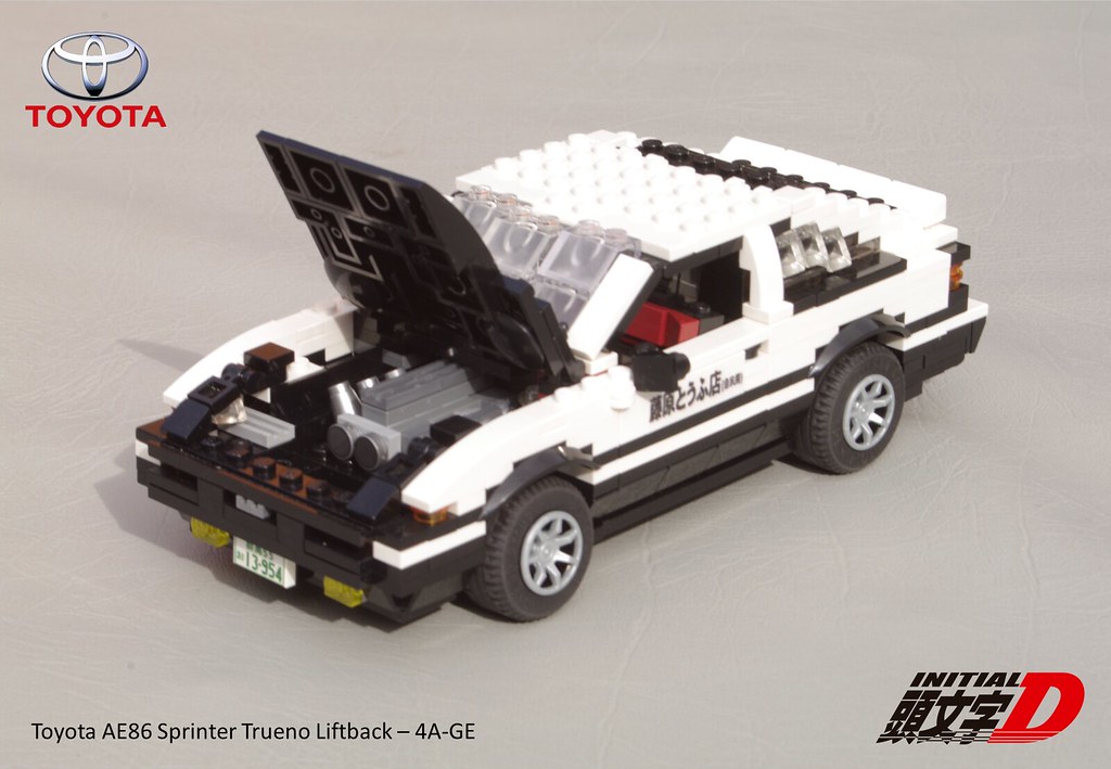 Fujiwara 86 Initial D Toyota Corolla Sprinter AE86 Trueno Fits Lego 21103 Rare