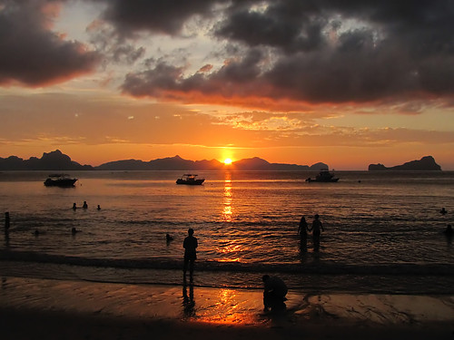 philippines palawan elnido corongcorongbeach tropical island beach sunset