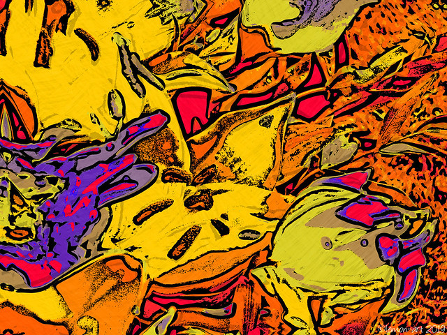 Autumn Abstract with Flowers and Seeds