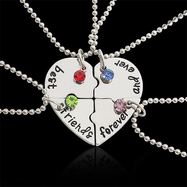 Gullei.com Bff Best Friends Forever 4 Piece Necklaces Set