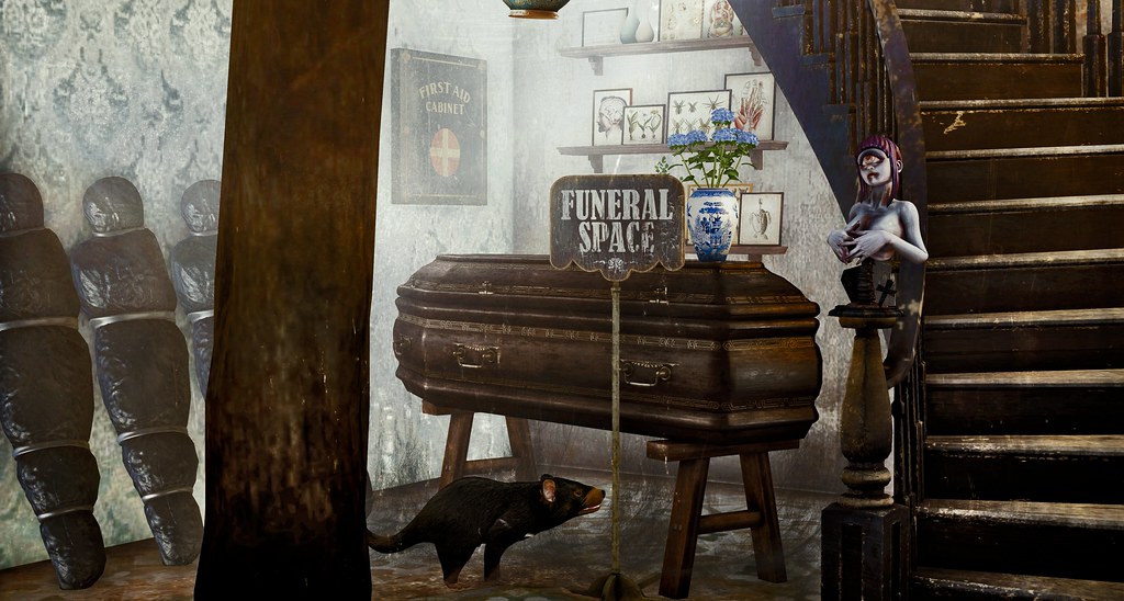 The Funeral Space BACKBONE Wooden Coffin MadPea Plasti