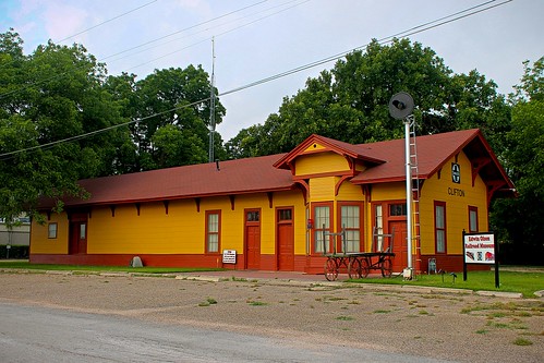 atsf train station railroad depot clifton texas