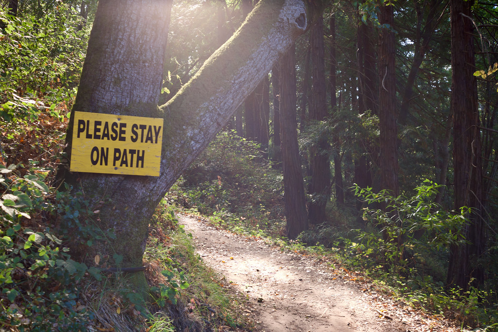 cliché "stay on path" path pic