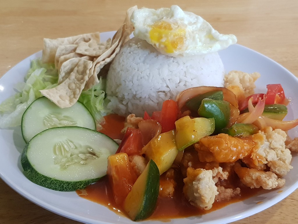 酸甜鸡柳饭 Sweet and Sour Chicken Rice rm$12.90 @ Jaad's PJ Phileo Damansara 1