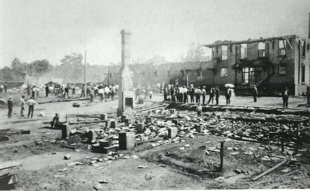 PIedmont and Northern Depot Destroyed by 1914 fire