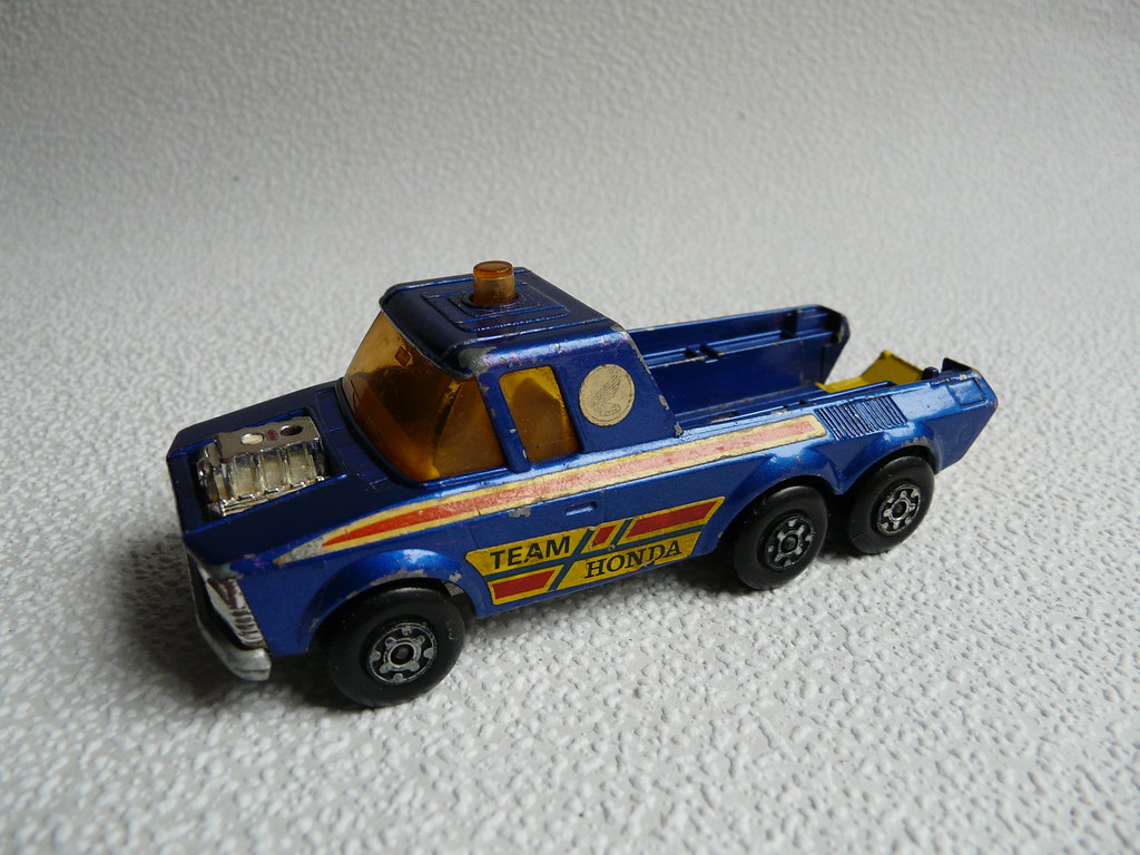Matchbox Team Honda Pick up Truck Superkings With Motorbike for sale online