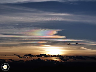 Iridescent clouds at Sunset, San Giusto Canavese, Italy