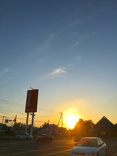 10october2019 edited hokkaido japan sunset clouds parkinglot kuriyama homac sign cars sky
