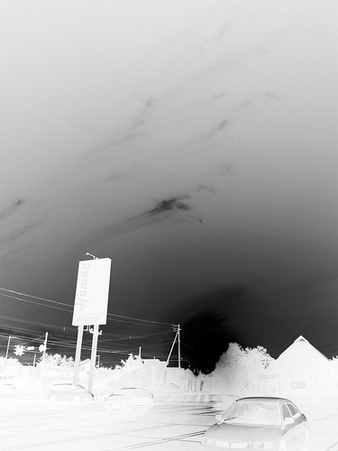 10october2019 edited hokkaido japan grayscale sunset clouds parkinglot kuriyama homac sign cars sky