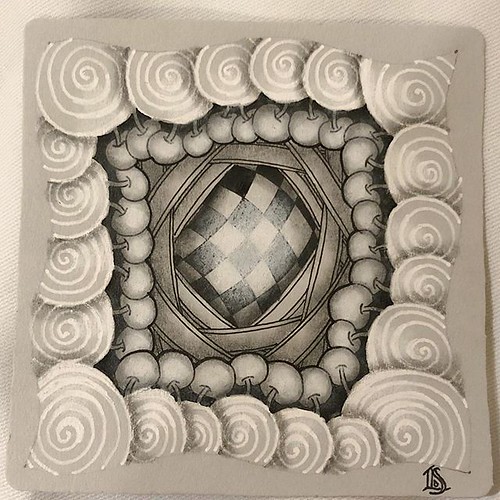 Zentangle Gray Tile