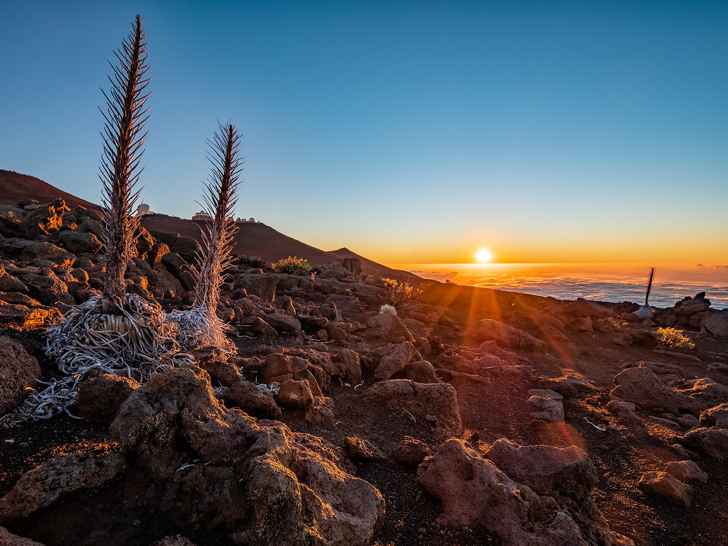 Sunset at the top of Haleakala  National Park