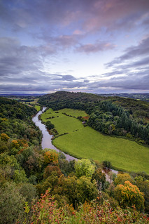 Wye Valley in sunset