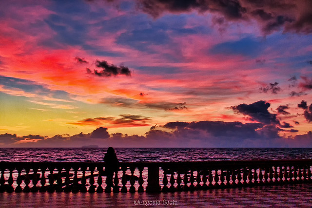 Tramonto livornese in terrazza Mascagni - Livorno sunset on the Mascagni terrace