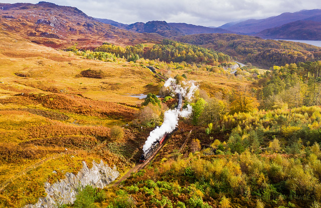 Autumn in the Highlands - The Jacobite in Borrodale