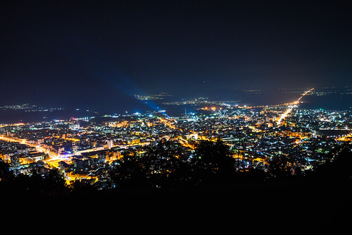 tetovo night view city mountain kale