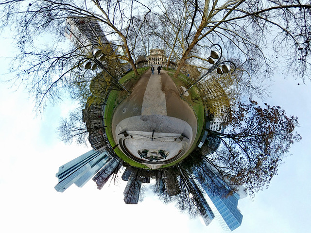 360 Grad Panorama (Little Planet)  - Frankfurt - Taunusanlage