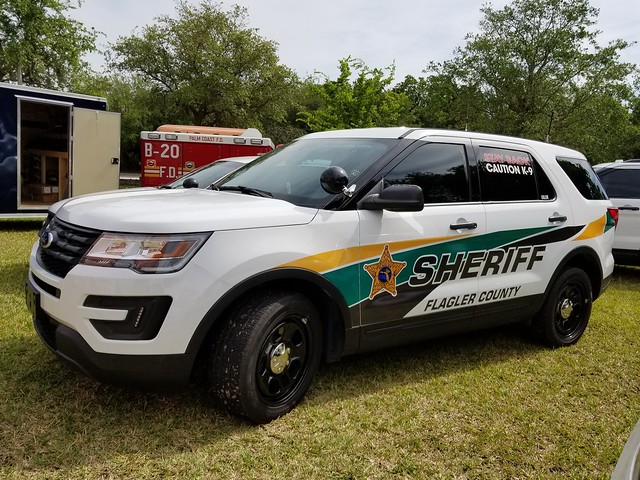 Flagler County Sheriff's Office (FCSO) 2019 Ford Police Interceptor Utility - K-9 Unit, Slicktop