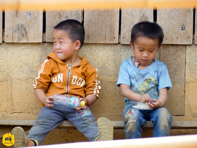 Children in Hmong & Kamu village, Laos - october 2019