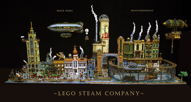 Lego Steam Company - Steampunk layout 2019