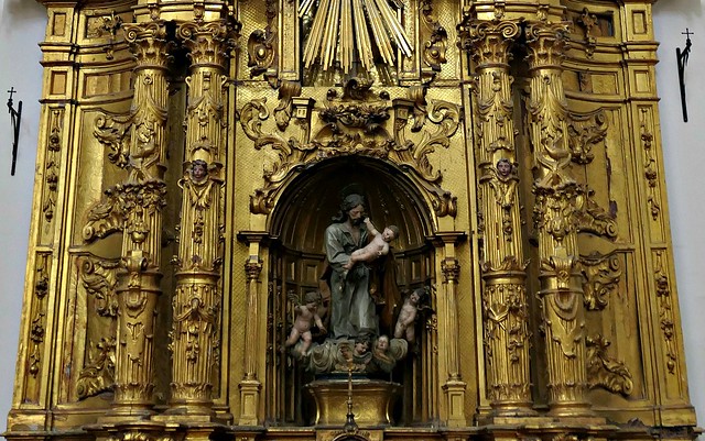 Toledo - 373 - Church of San Ildefonso - Altarpiece of Saint Joseph - detail
