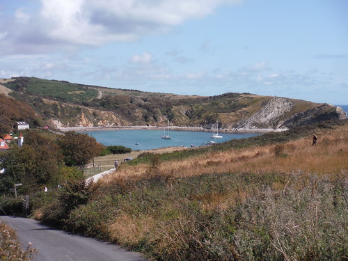 Lulworth Cove from Britwell Drive SWC Walk 346 - Wool Circular (via The Warren and Lulworth Cove and Castle)