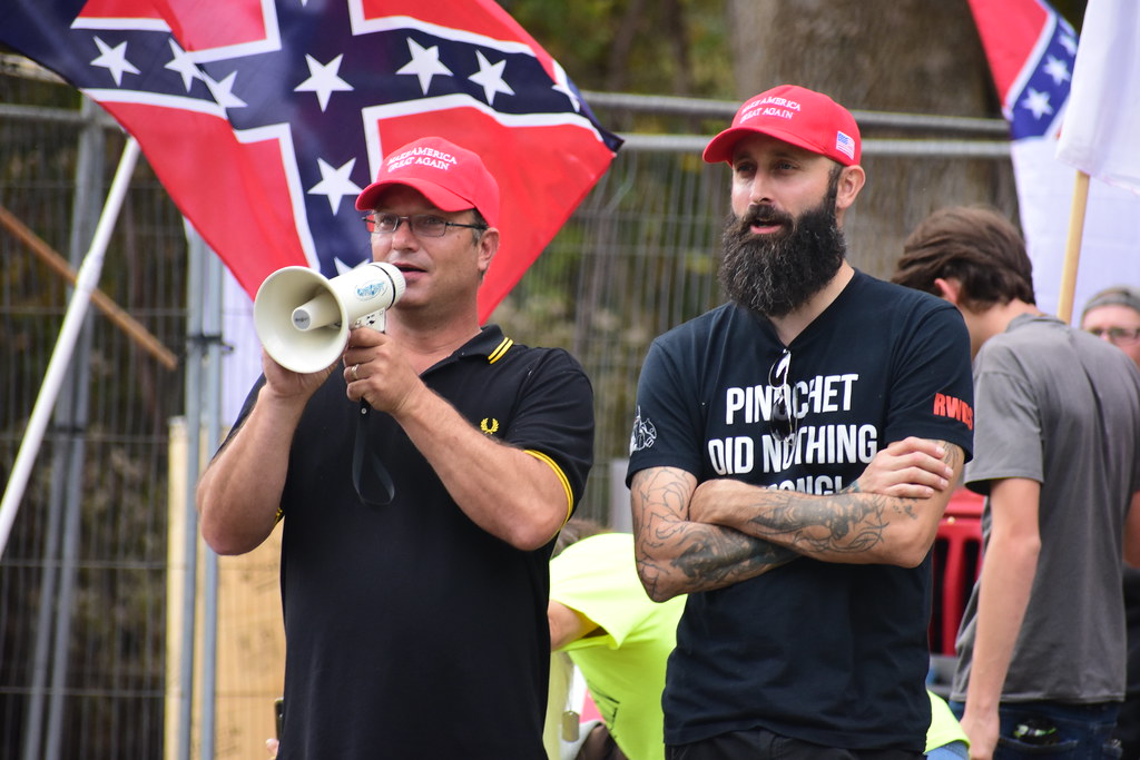 Demonstration of the Proud Boys in Pittsboro 