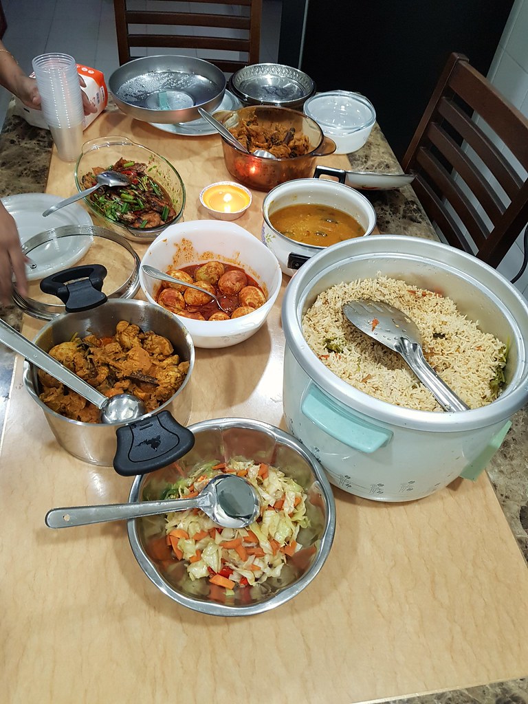 印度咖喱调味饭 India Biryani Curry Chicken Vege rice @ Diwali open house, Kota Kemuning