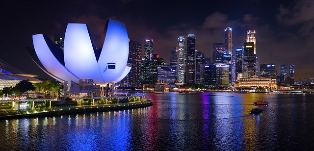 Singapore night skyline