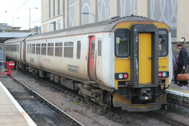 Abellio Greater Anglia . 156409 . Cambridge Station  . Monday afternoon 28th-October-2019 .