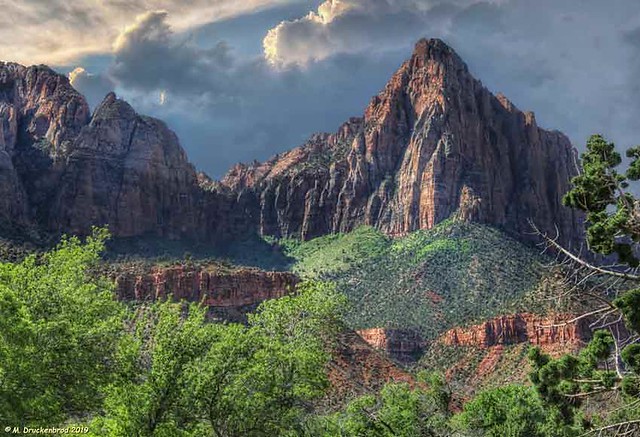 The Rugged Mountains of Zion Canyon in Zion National Park Utah