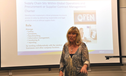 UCLA - University of California Los Angeles campus visit and start north presentation in Sustainability supply chain class hosted by Bonnie Nixon
