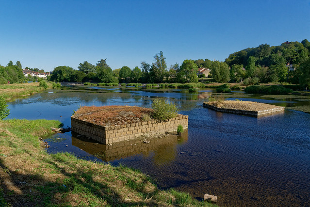 Vestiges des piles du pont romain - Argenton sur Creuse - Indre