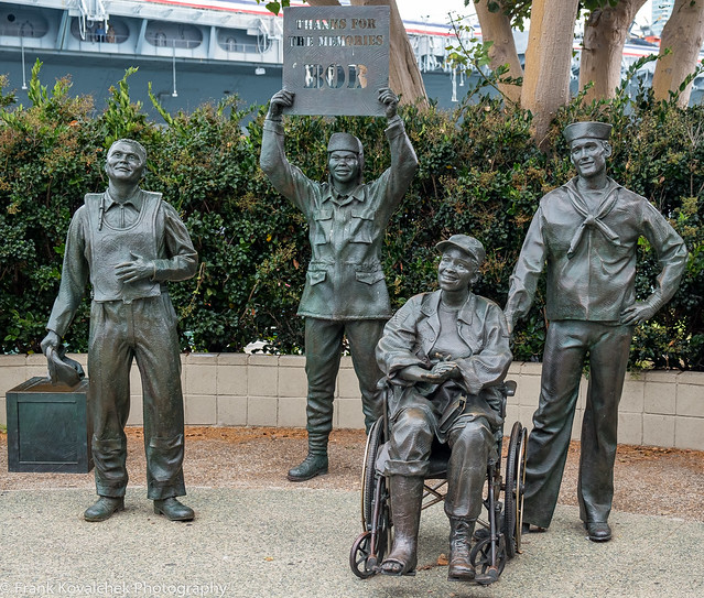 Part of the Bob Hope Memorial near the USS Midway
