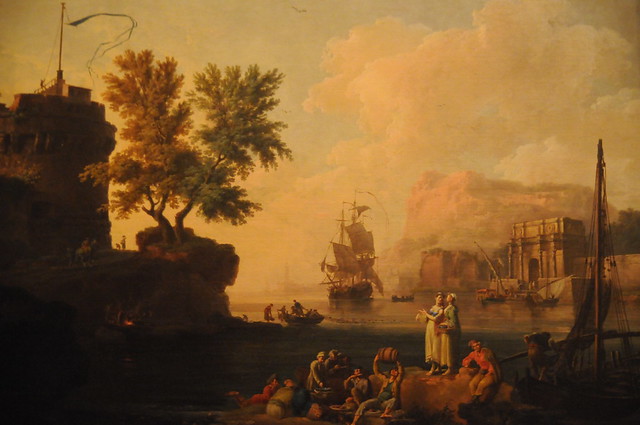 Mediterranean Harbor Scene - Follower of Claude-Joseph Vernet