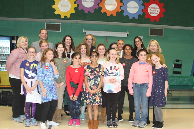 USDA officials with students and staff at the Roderick School