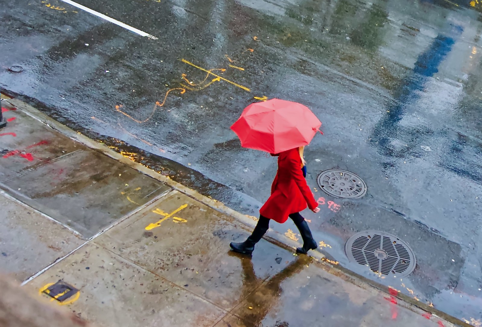 Red Color in Street Photography - The Brightest Shadow