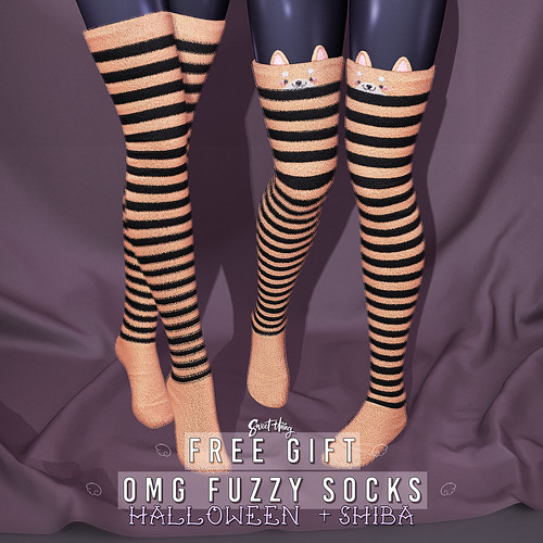 FREE GIFT! OMG Fuzzy Socks: Halloween + Shiba by Sweet Thing.